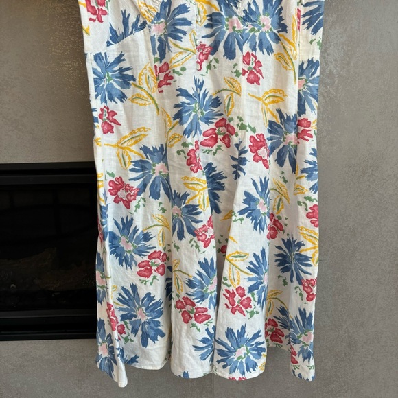 POLO RALPH LAUREN  Floral Button-Front Linen Dress, Size 16 - Picture 10 of 15